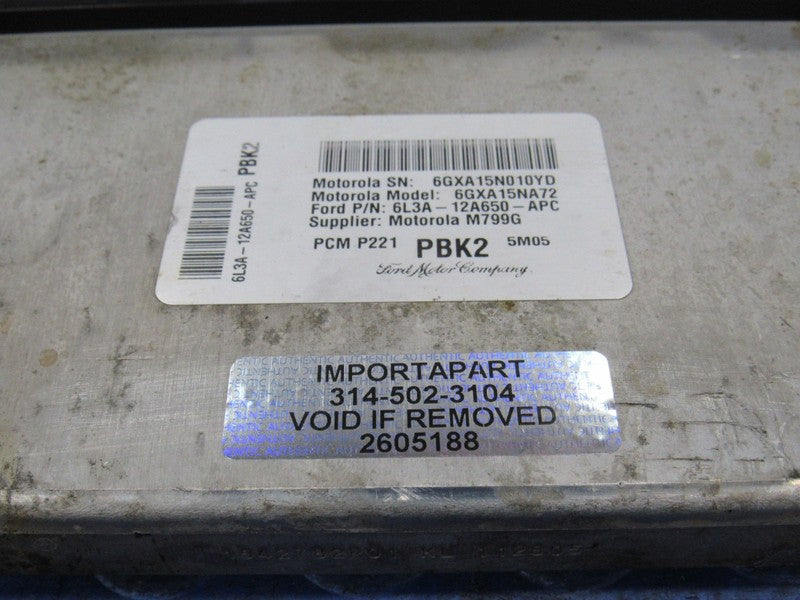 06 Ford F150 5.4L FFV 4x2 ECU ECM PCM Engine Computer PBK2 6L3A-12A650