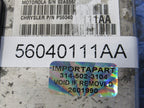 PROGRAMMED PLUG & PLAY 99 Dodge Ram 1500 5.2 AT 4X4 ECM 56040111AA 111