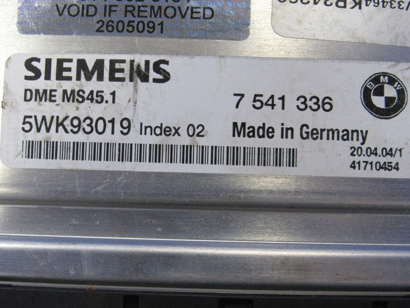 04 BMW 325i E46 AT DME EWS ECU ECM PCM Engine Computer Key Set 7536843