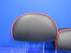 11-16 Mini Countryman Rear Seat Headrest Head Rest Set of 3 Black/Red 