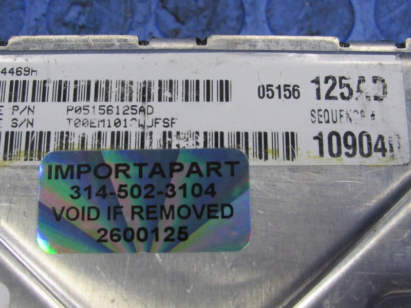 PLUG & PLAY 12 Charger 5.7 V8 AT RWD Engine Computer ECU 05156125 PROG