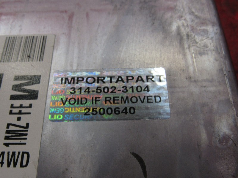 01 Lexus RX300 1MZ-FE 4WD AWD ECU ECM PCM Engine Computer 89661-48131 