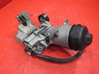 03-05 BMW E60 525i 530i M54 Oil Filter Housing Bracket w/ Tensioner 17