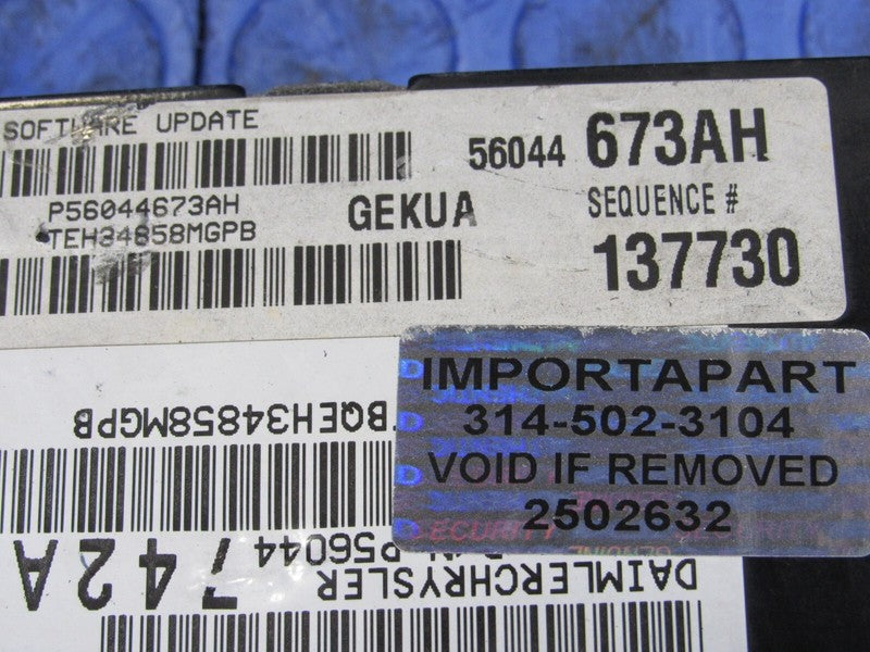 PROGRAMMED PLUG & PLAY 06 Jeep Commander 3.7L AWD ECM 56044673AH 673 P
