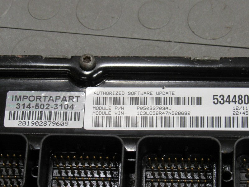 PROGRAMMED PLUG & PLAY 07-08 Sebring Avenger ECM PCM Computer 05033703