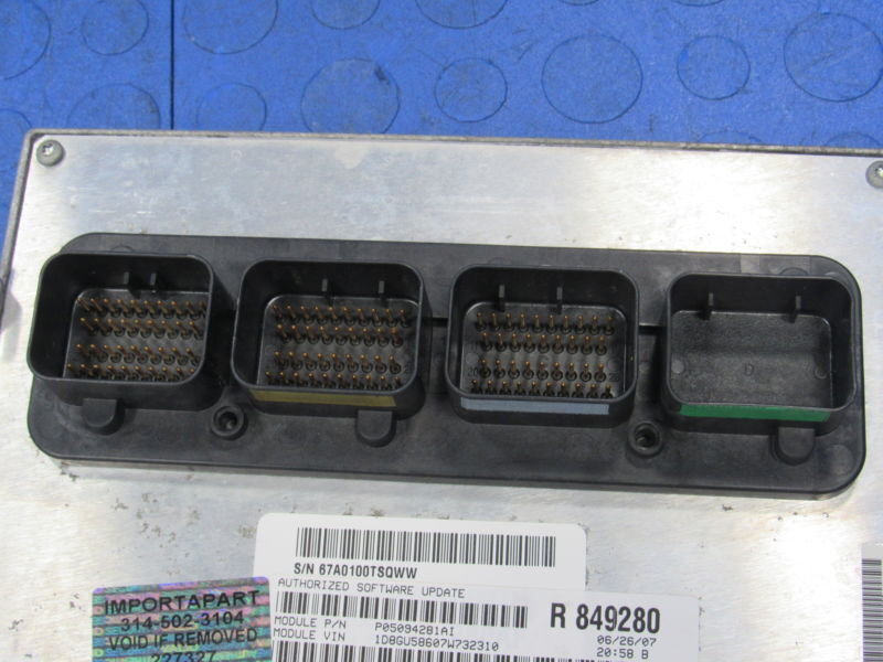 07 Dodge Nitro 4.0L ECU ECM PCM Engine Computer Control 05094281AI 281