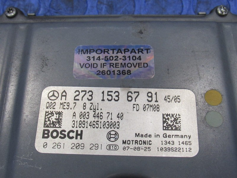08-09 Mercedes ML550 ECU ECM PCM Engine Computer UNLOCKED 273 153 67 9