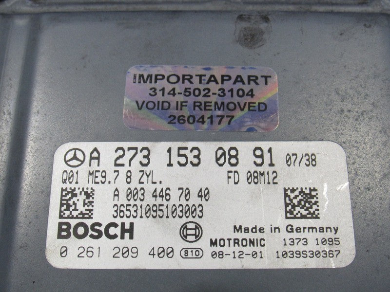 09 Mercedes S550 W221 ECU ECM PCM Engine Computer UNLOCKED 273 153 08 