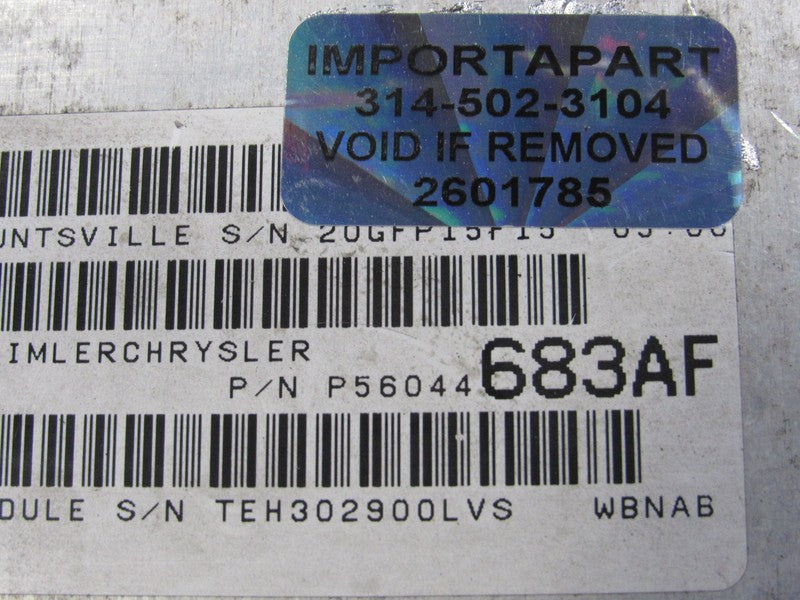 PROGRAMMED PLUG & PLAY 00 Grand Cherokee 4.7L 4X4 ECM 56044683AF 683 P