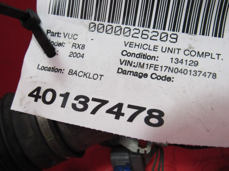 04-11 Mazda RX-8 RX8 Electric Power Steering Rack & Pinion Motor Gear 