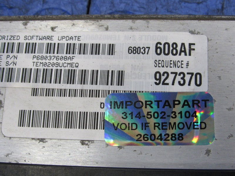 PROGRAMMED PLUG & PLAY 09 Dodge Ram 1500 Truck 4.7L ECM 68037608AF 608