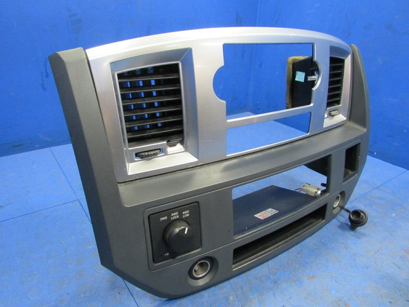 06-08 Dodge Ram Truck Heater Instrument Radio Bezel Dash Trim Vent Gre