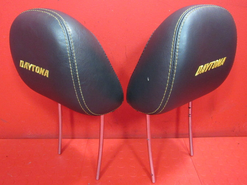 06 Dodge Charger Daytona RT Top Banana Front Set Seat Headrest Black/Y