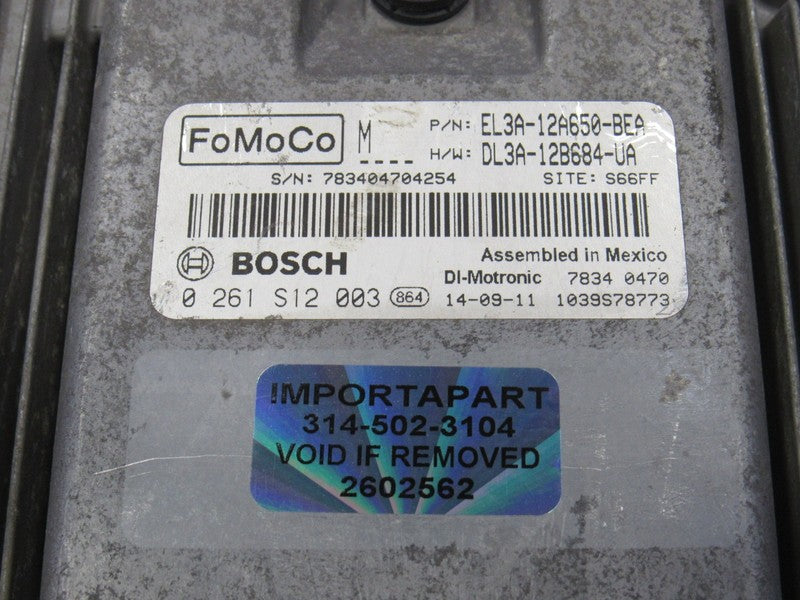 14 Ford F150 3.5L EcoBoost ECU ECM PCM Engine Computer EL3A-12A650-BEA