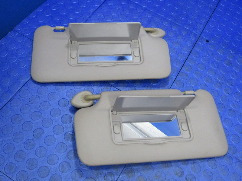 15-20 Honda Fit Right Left Sun Visor Shade Gray Pair Set w/ Mirrors OE
