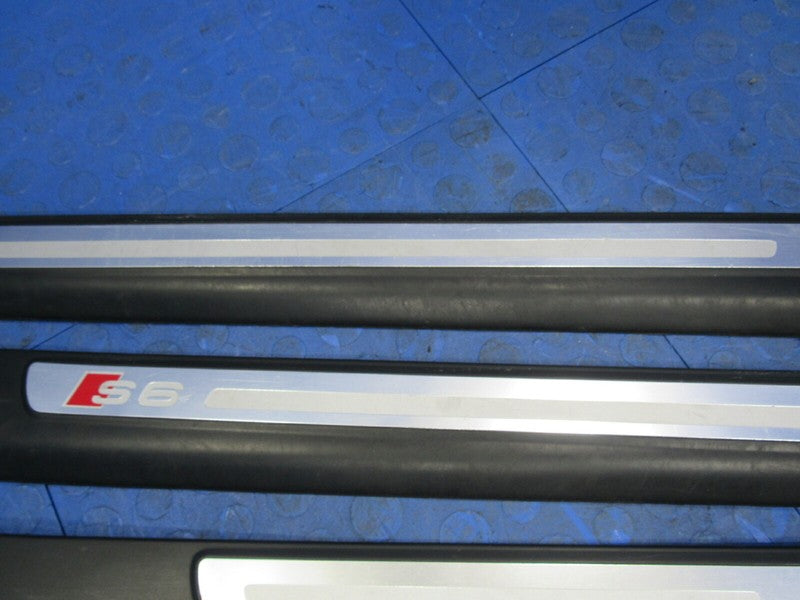 05-11 Audi S6 Door Sill Cover Protector Plate Lower Trim Plaque Set of