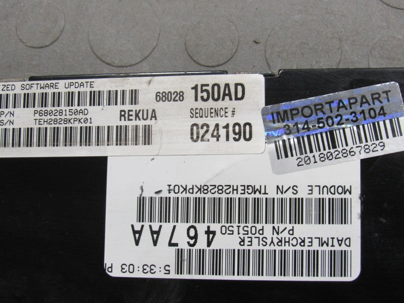 PLUG & PLAY 09 Grand Cherokee WK 3.7L 4x2 Engine Computer ECU 68028150