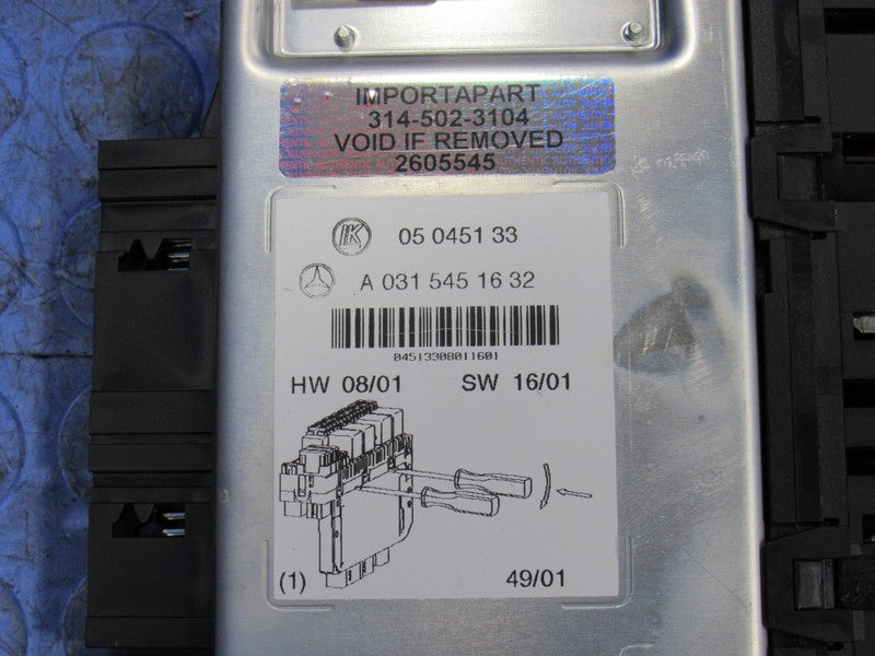 00-06 Mercedes CL S Class Rear SAM BCM Fuse Relay Block Box 031 545 16