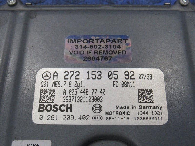 09 Mercedes-Benz C300 ECU ECM PCM Engine Computer UNLOCKED 272 153 05 