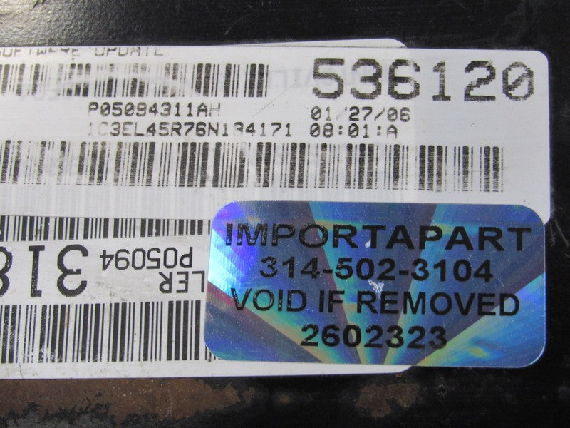 PROGRAMMED PLUG & PLAY 06 Stratus Sebring 2.7L V6 ECU 05094311AH 311 P