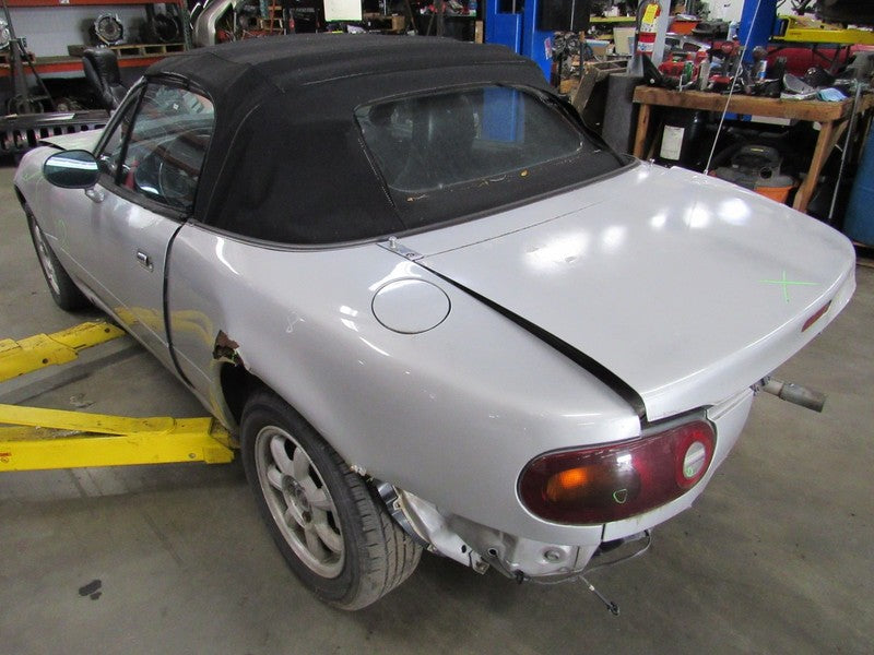 90-96 Mazda Miata MX-5 NA Right RH Passenger Manual Door Mirror Silver