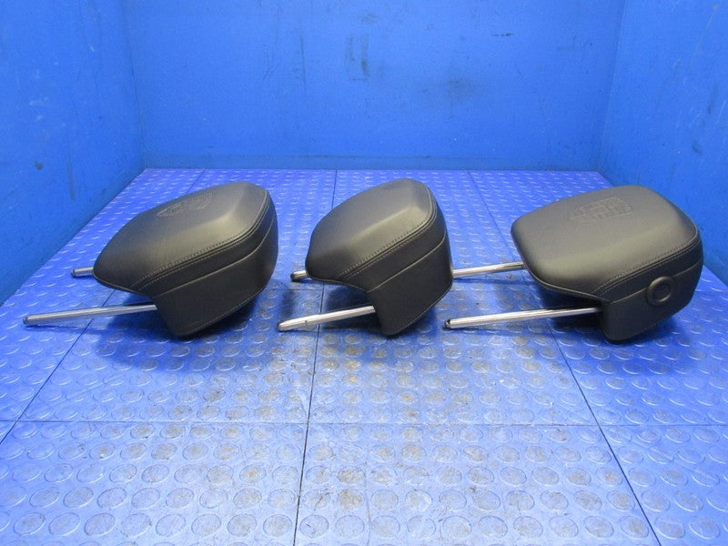 11-18 Porsche Cayenne 958 Front & Rear Headrests W/ Crest Set of 5 Bla