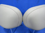 08-13 Toyota Highlander Second Row Rear Seat Headrests Tan Leather Set