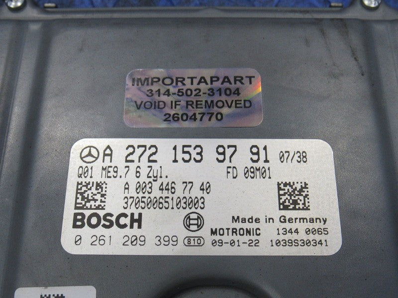 10 Mercedes-Benz GLK350 ECU ECM PCM Engine Computer UNLOCKED 272 153 9