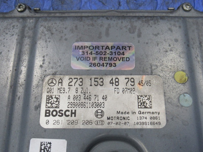07-08 Mercedes GL450 ECU ECM PCM Engine Computer UNLOCKED 273 153 48 7