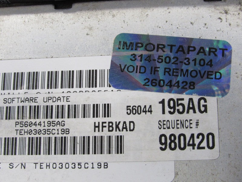 PROGRAMMED PLUG & PLAY 03 Jeep Liberty 3.7L ECM 56044195AG 195 PROG 44