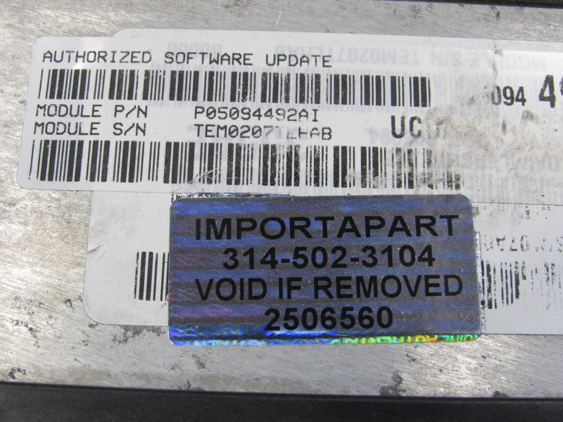 PROGRAMMED PLUG & PLAY 07 Dodge Ram 1500 Truck 5.7 ECM 05094492AI 492 