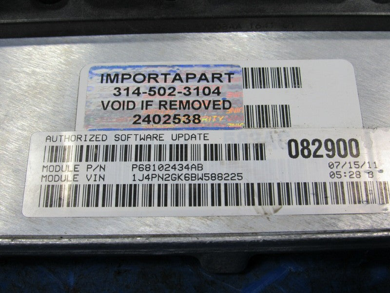 PROGRAMMED PLUG & PLAY 11 Jeep Liberty KK 3.7L V6 ECU 68102434AB 434 P