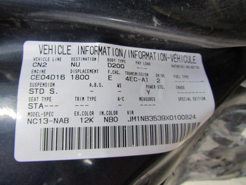 99-05 Mazda Miata MX5 NB Right RH Passenger A/C Condenser Electric Coo