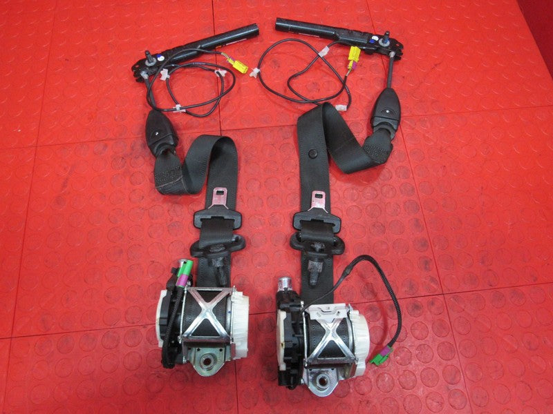 08-09 Pontiac G8 Front Driver Passenger Seat Belts Retractors Pair Bla