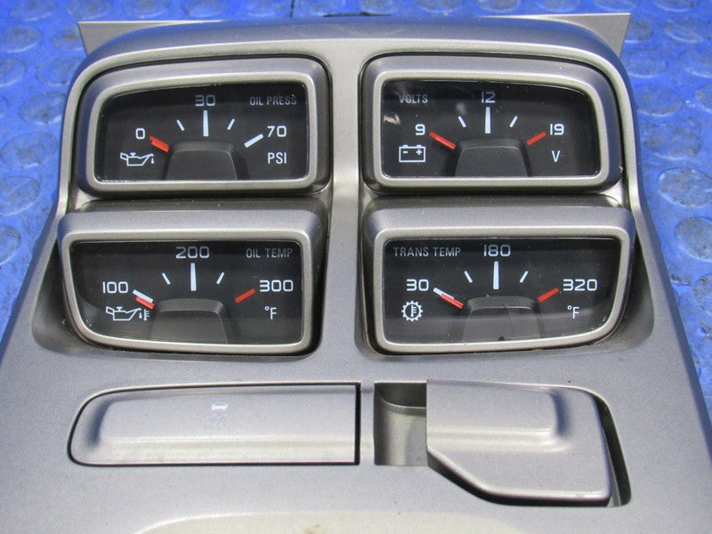 10-12 Chevrolet Camaro AT Center Console Auxiliary Gauge Set Bezel Tri