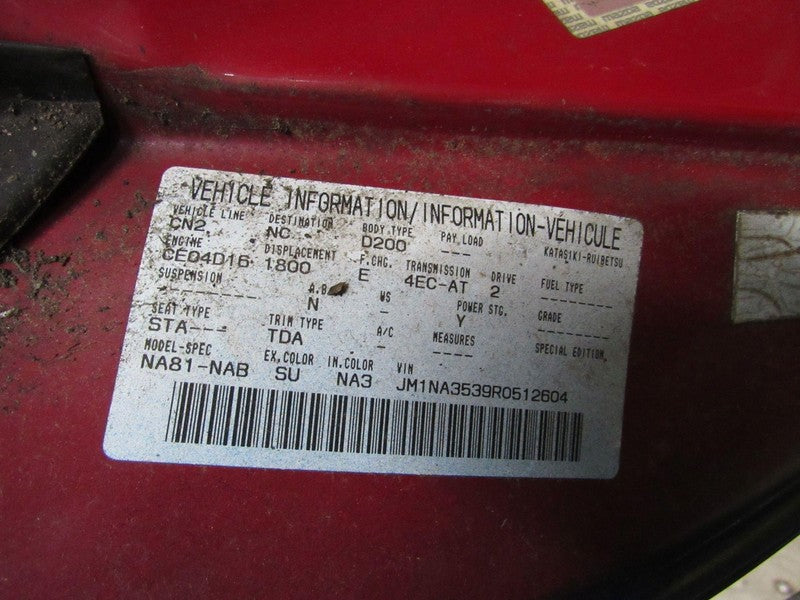 94-97 Mazda Miata MZ-5 1.8 MAF Mass Air Flow Sensor Meter