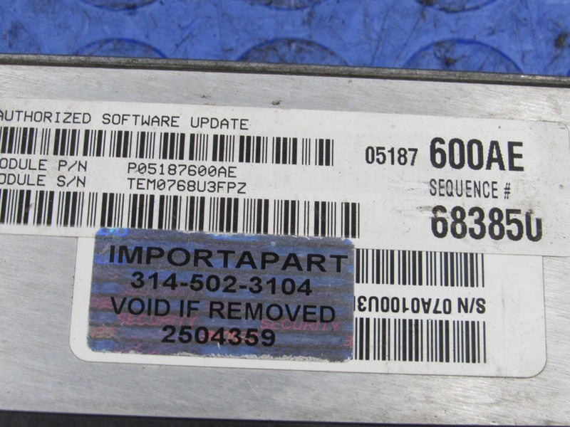 PROGRAMMED PLUG & PLAY 08 Dodge Durango 5.7L ECM 05187600AE 600 PROG 4