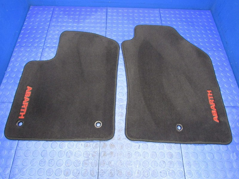 12-19 Fiat 500 Abarth Left Right Carpeted Floor Mat Set Pair Black Gen