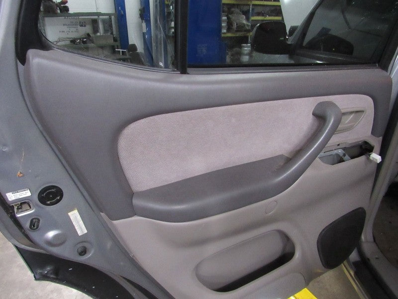 01-04 Toyota Sequoia SR5 Left LH Driver Side Rear Door Trim Panel Gray