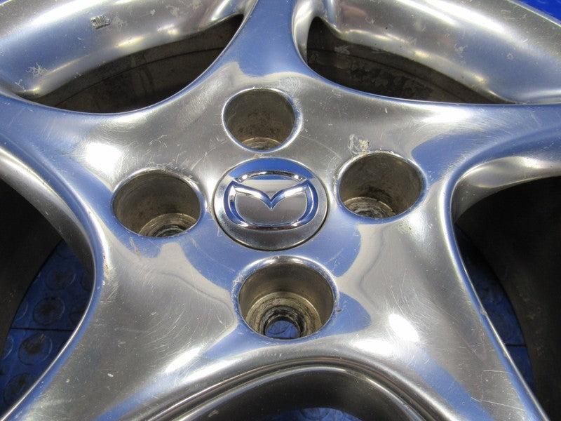 01 Mazda Miata SE Polished 5 Spoke Twist 16x6.5 OEM Wheel 4x100 +40 NB