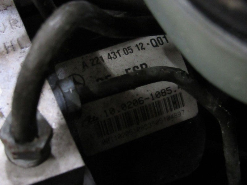 07-11 Mercedes S-Class S550 S600 ABS Anti Lock Brake Pump P/N 221 431 