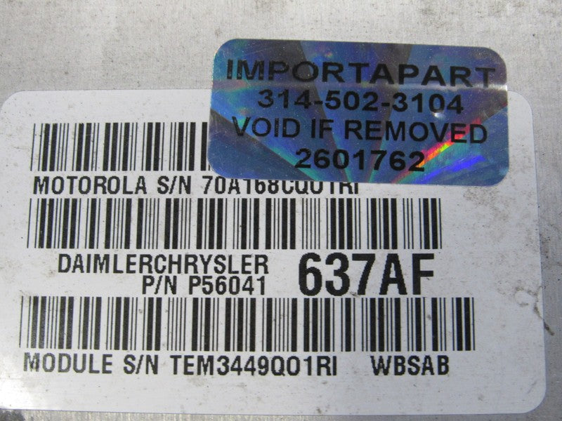PLUG & PLAY 00 Jeep Grand Cherokee 4.0L Engine Computer ECU 56041637 P