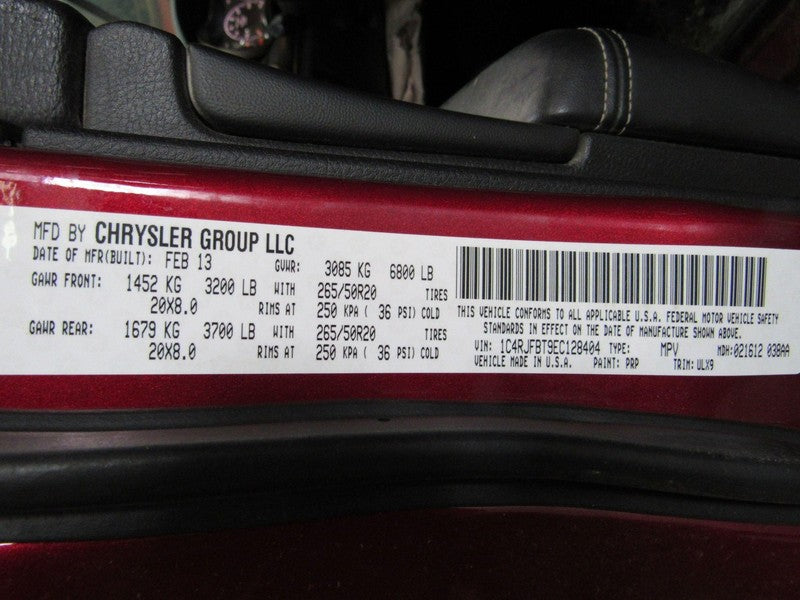 11-22 Grand Cherokee Durango Left LH Driver Front Power Window Regulat