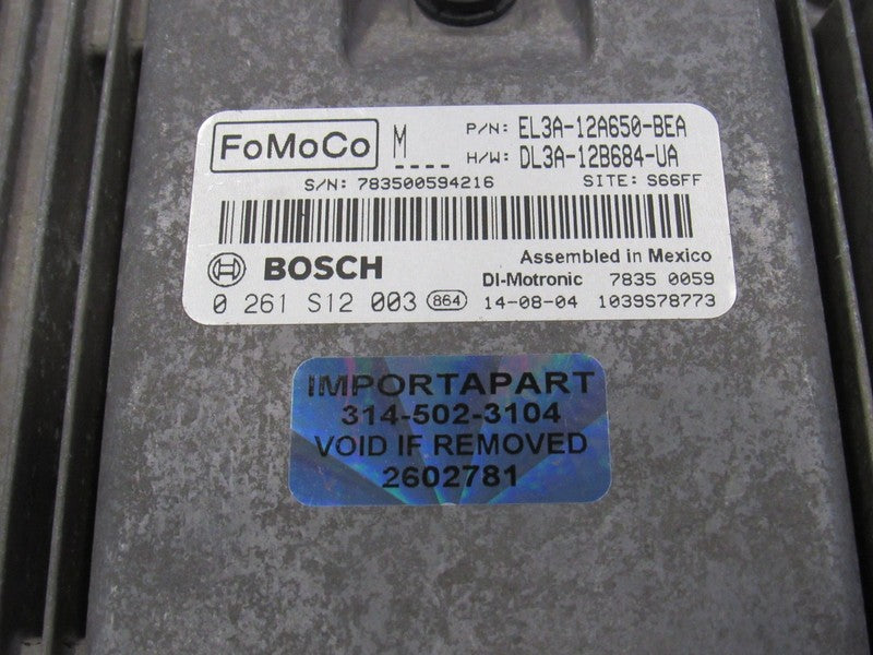 14 Ford F150 3.5L EcoBoost ECU ECM PCM Engine Computer EL3A-12A650-BEA