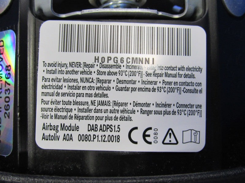 16-21 Honda Civic Driver Steering Wheel Mounted Airbag Air Bag Black 3