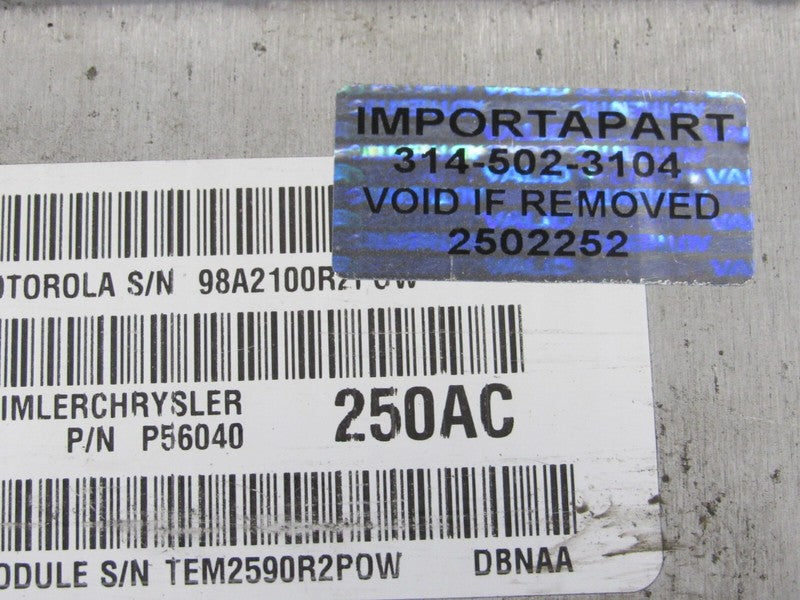 PLUG & PLAY 01 Dodge Durango 4.7L Engine Computer ECU 56040250 PROG 22