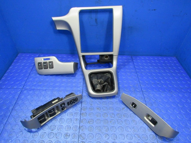 03-06 Subaru Baja Manual MT Center Radio Climate Bezel Trim Set Silver