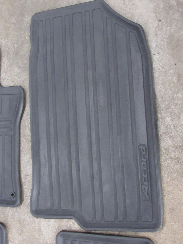 08-12 Honda Accord Sedan Accessory Black Rubber All Season Floor Mats 