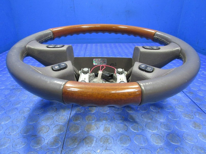 03-06 Escalade Yukon Denali Leather Wrapped Wood Grain Steering Wheel 