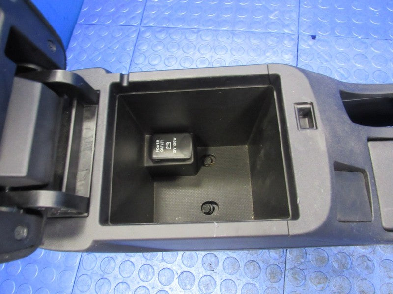 08-17 Mitsubishi Lancer Center Floor Console Suede Armrest Storage Bla